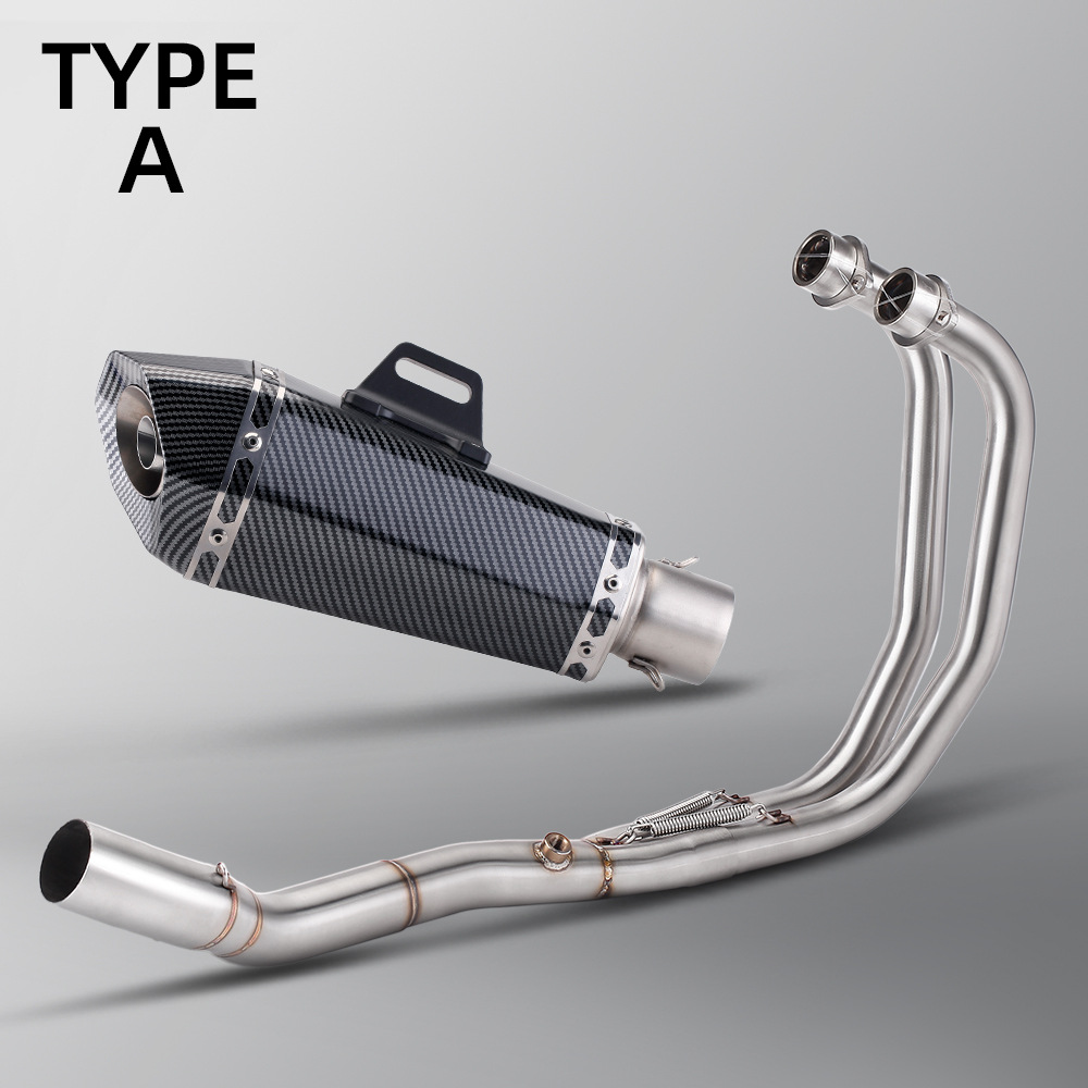 Suitable for Motorcycle Exhaust Pipe Modification Mt03 R25 R3 Front Section Small Tapered Hexagonal Tail Section 16-24 Years
