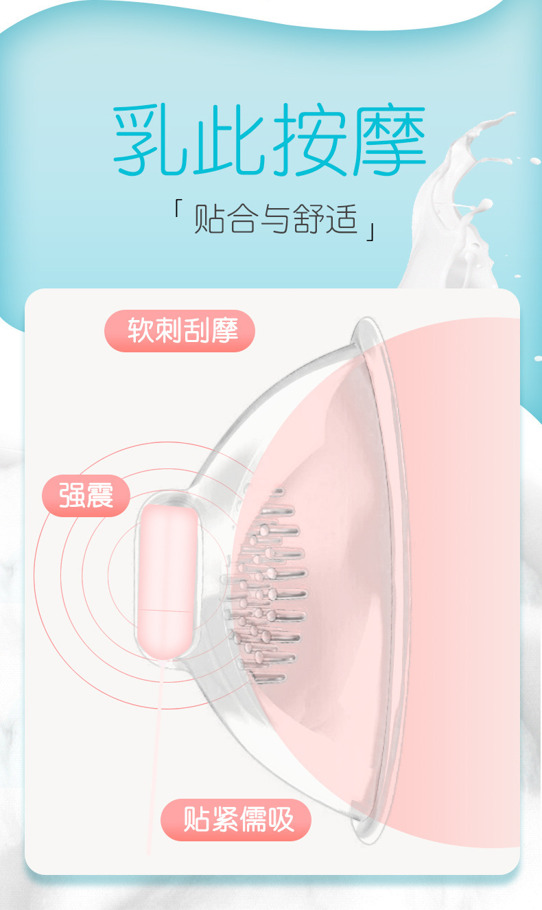 Breast Vibrating Massager with Nipple Clamp, USB or Rechargeable Remote Options — detail image 2