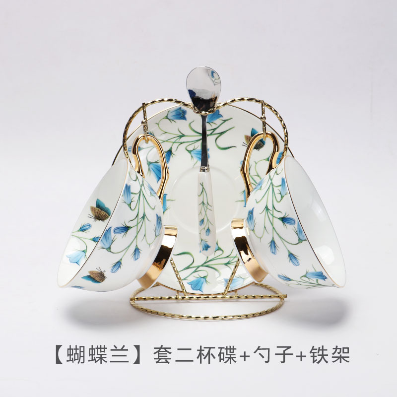 Juego de tazas y platillos de porcelana china de lujo ligero, exquisito juego de té de la tarde británico, recuerdo de boda