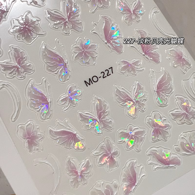 Transparent nail stickers