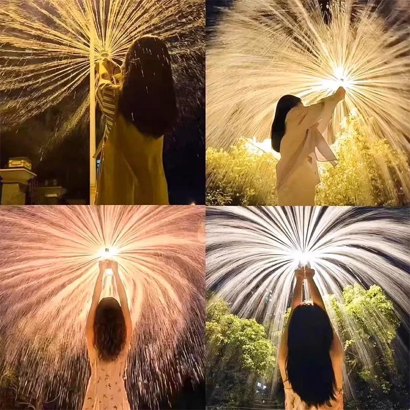 烟花水枪抽拉式儿童戏水玩具喷水枪夏季打水仗漂流水炮枪注水气球