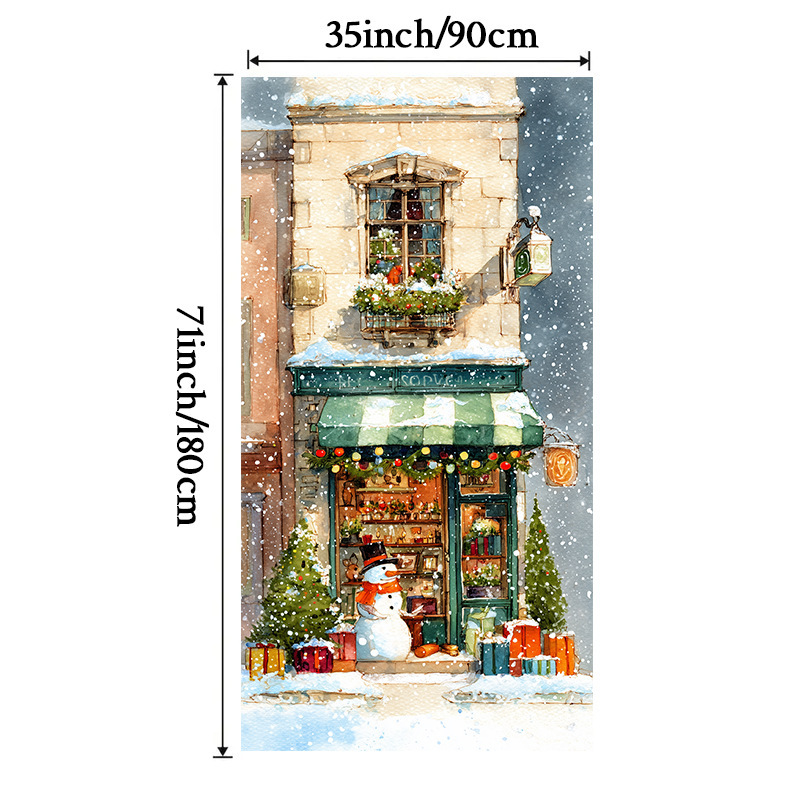 Lámparas de color de Navidad cubierta de tela decoración puerta de poliéster de alta densidad tela de fondo de Año Nuevo fiesta de puerta de entrada amueblado tapices