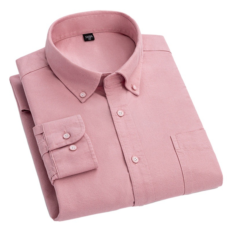 Camisa de manga larga de algodón Oxford algodón moda casual Camisa juventud negocio casual Camisa de moda ropa interior slim fit