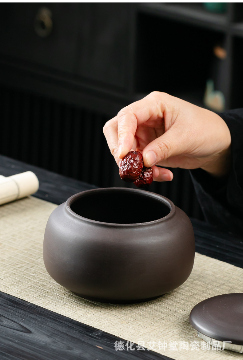 Ceramic Moxa Mud Paste Jar 501-800ml Chinese Style Heat Therapy Storage Container Microwave Safe quality and texture