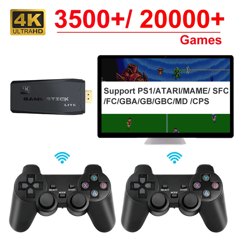 M8 беспроводная 2.4G HD игровая аркада, двойной контроллер, HDMI для телевизора дома, 10 000 игр