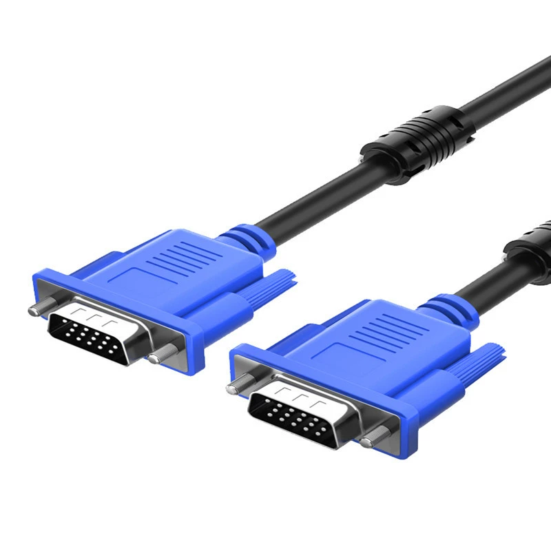VGA кабель 15 игл двойной головкой 10 м оригинальный VGA кабель синий наконечник VGA кабель 3+2 соединительный кабель