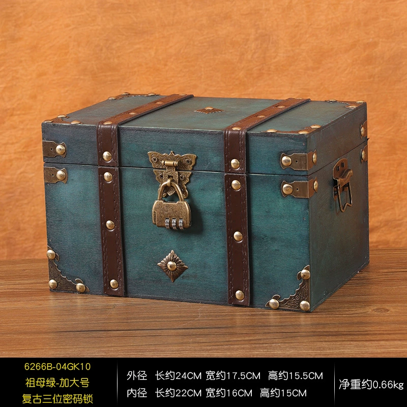 Retro wooden table storage box, wooden box