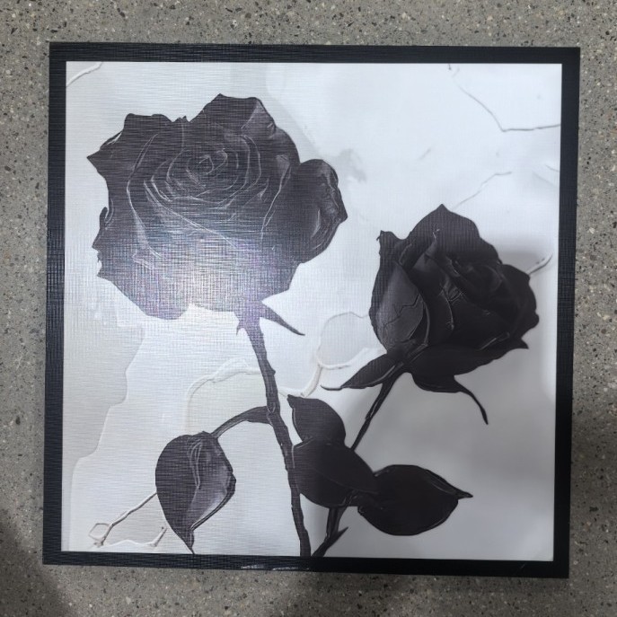 Black rose decorative painting / 30*30