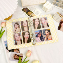 韩版a5卡册四宫格卡册收纳册明信片活页绗棉布艺专辑拍立得相册