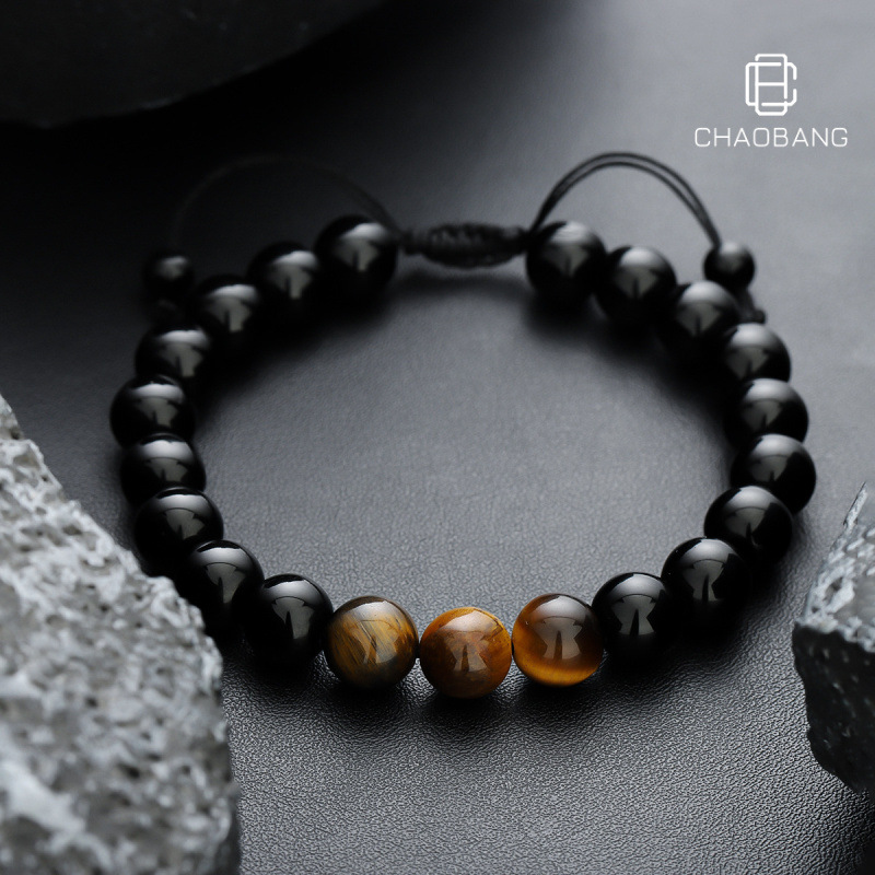Tiger Eye Bracelet Men's Woven Adjustable High-end All-match 2024 New Style Accessories Women's Trendy Niche Simple Jewelry
