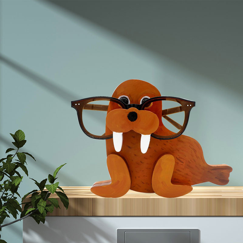 Cartoon Style Cute Squirrel Fox Solid Wood Jewelry Display 1 Piece display picture 3