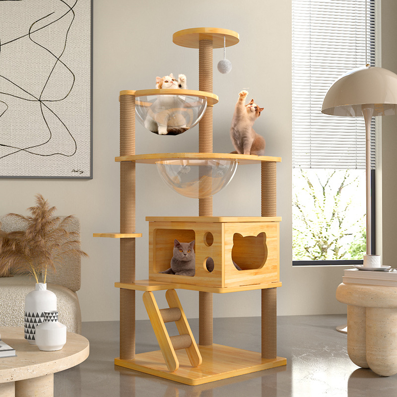 고양이 등반 랙 등반 고양이 둥지 고양이 나무 통합 랙 고양이 공간 캡슐 홈 트렁크 장난감 사이 살 고양이 고양이 점프 플랫폼