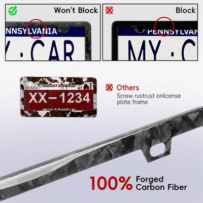 License Plate Frame Full Carbon Decorative — License plate holder/license plate holder