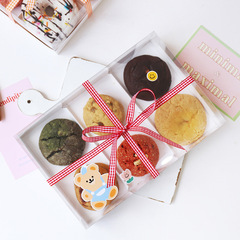 4 pieces 6 pieces small cake dessert box transparent box donuts pastry baking packaging box afternoon tea combination packaging