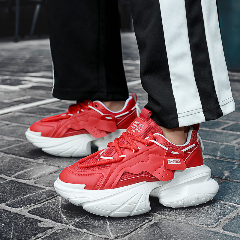 Cross-Border Popular Ins Trendy Men's Shoes European Style Spaceship Shoes Breathable Casual Height-Increasing Thick-Soled Fashion Dad Shoes