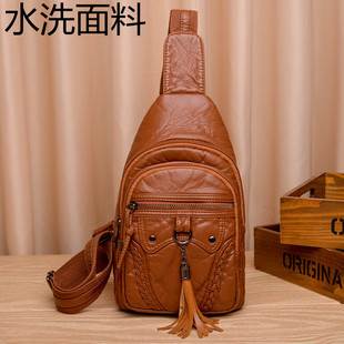 Chest bag, one-shoulder bag, fashionable handheld capacious phone bag, western style