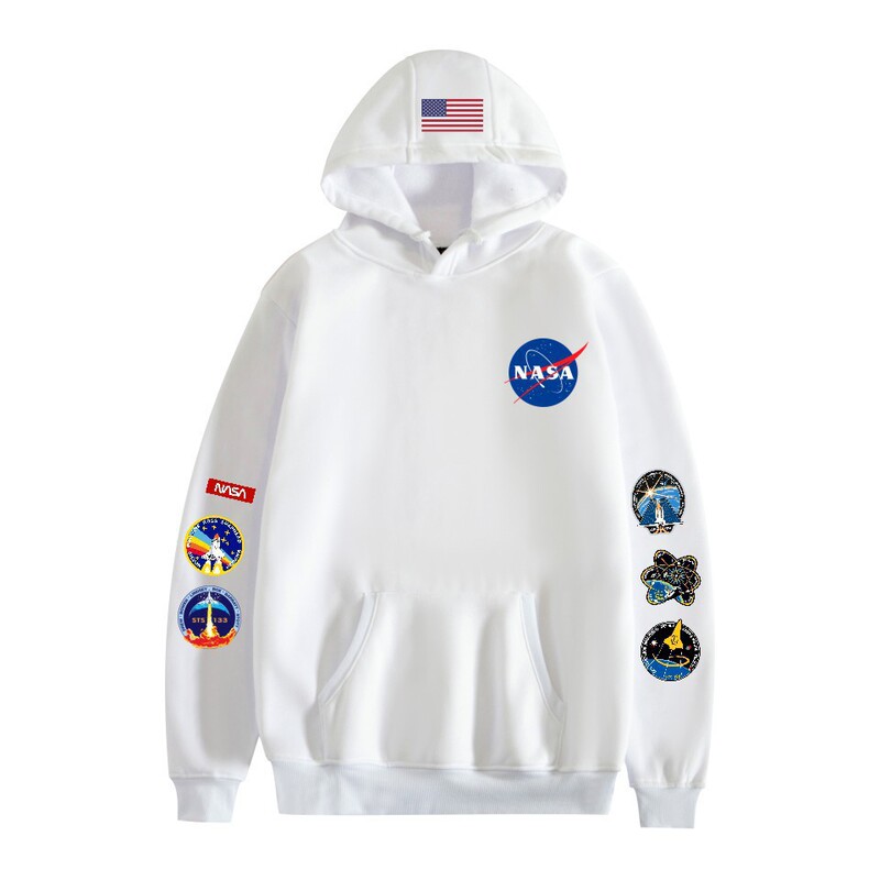 Cross-border foreign trade NASA NASA space men's and women's leisure sports hooded vests wholesale