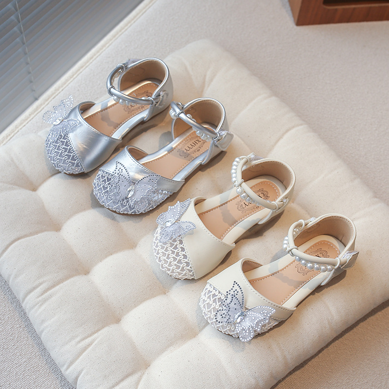 Niñas sandalias Baotou 2026 verano nuevo estilo de niños moda universal princesa zapatos mariposa Lefour zapatos para niños image 5