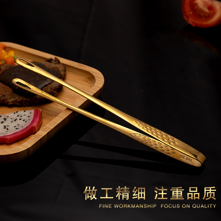 Acero inoxidable 304 estilo coreano al aire libre barbacoa clip filete clip alargado comida clip barbacoa tijeras