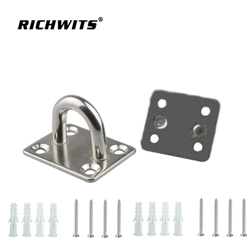 Stainless steel 304 316 square door bolt, boat hook, yacht and ship amusement park facility safety fixed eye plate