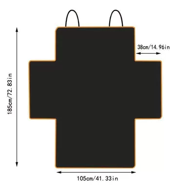 Car Back Seat Suv Business Vehicle Trunk Seat Cushion Waterproof and Stain-Resistant Mat Easy to Clean Pet Mat Universal Type (Trunk Mat) - black-orange-edge-180112