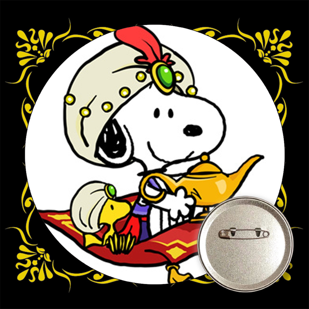 Snoopy bar transfronterizo insignia broche de estaño metal medallas conmemorativas anime periferia al por mayor