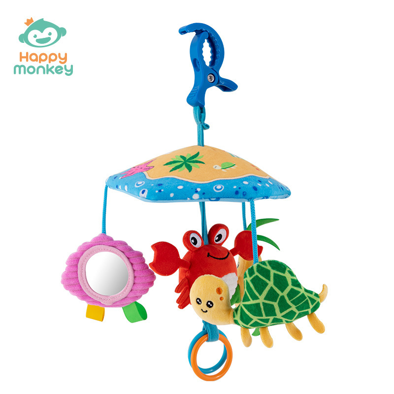 Happy Monkey Baby Carriage Paraguas Baby Lathe Colgante Campana Campana