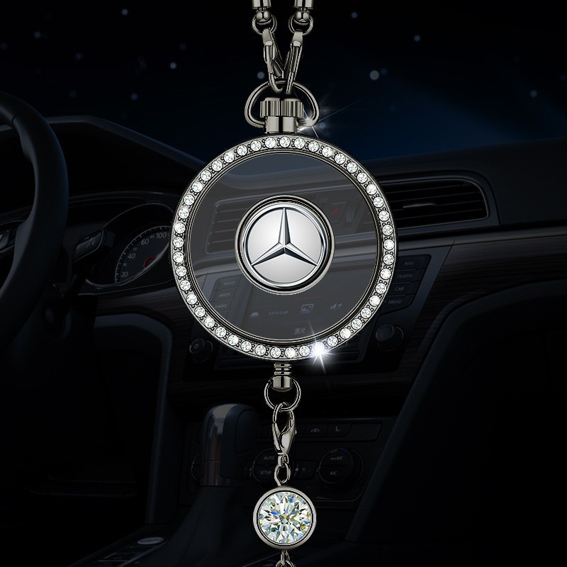 건메탈 컬러 다이아몬드 장식 합금 펜던트 (케이스 포장) [다른 차종 문의 시 메시지 남겨주세요] 기본 벤츠