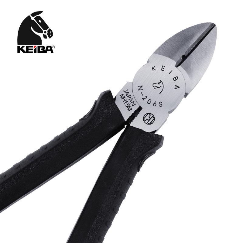 原装KEIBA马牌剪钳5寸6寸电工斜口钳斜嘴钳偏口断线钳N-206S/205S