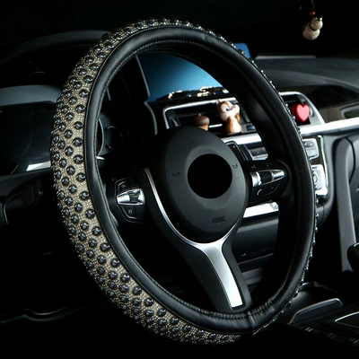 interior handle cover, Steering wheel cover - black-pearl-38cm
