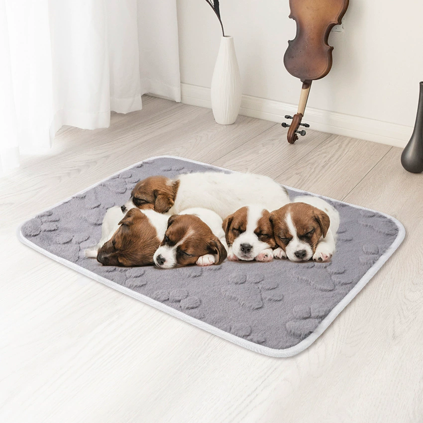 Моющийся кроличий мех, стерео резные следы, водонепроницаемый противоскользящий впитывающий коврик для мочи домашних животных, тренировочный коврик для мочи собаки, коврик для кошачьего гнезда