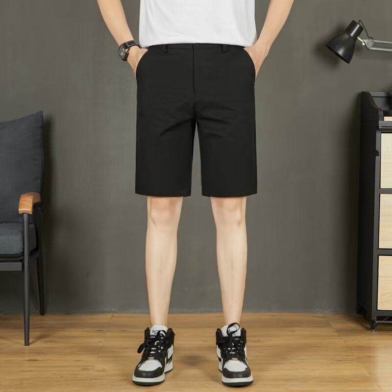 2024 New Pants Summer Factory Direct Explosions Loose Solid Color Ice Silk Pants Men's Casual Shorts 2024 New Pants Summer Factory Direct Explosions Loose Solid Color Ice Silk Pants Men's Casual Shorts