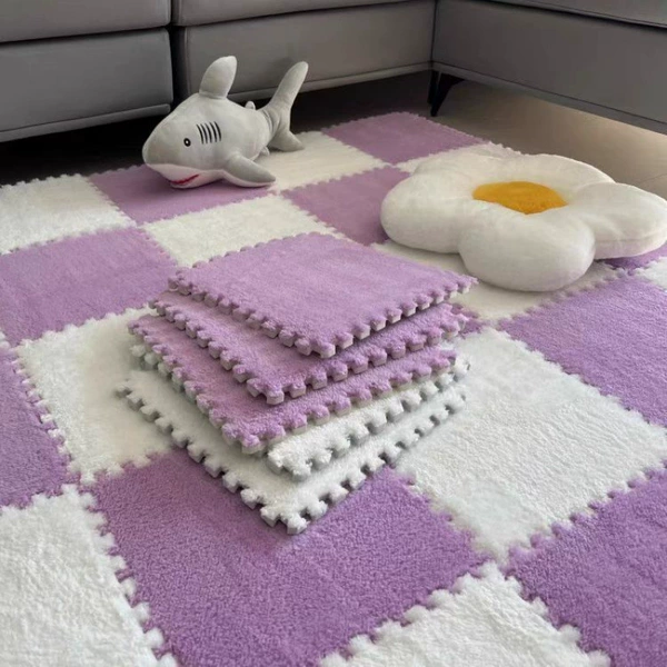 White + Purple [Arctic Velvet 1.5cm Thickened]