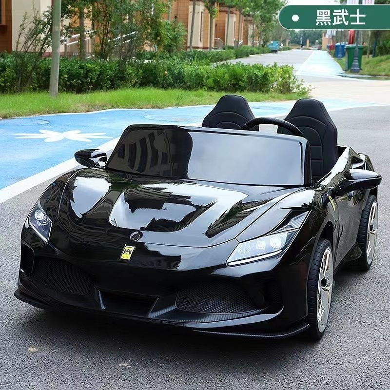 Coche eléctrico para niños coche de control remoto grande de dos asientos puede sentarse adultos niños y niñas bebé coche de juguete de carga de cuatro ruedas