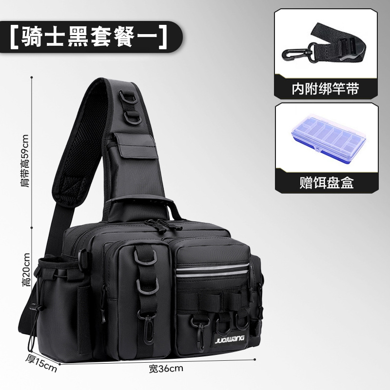 Bolsa de cintura multifuncional, mochila de hombro, mochila de tramo inclinada impermeable y resistente al desgaste, bolsa de almacenamiento para equipos de pesca especiales image 7