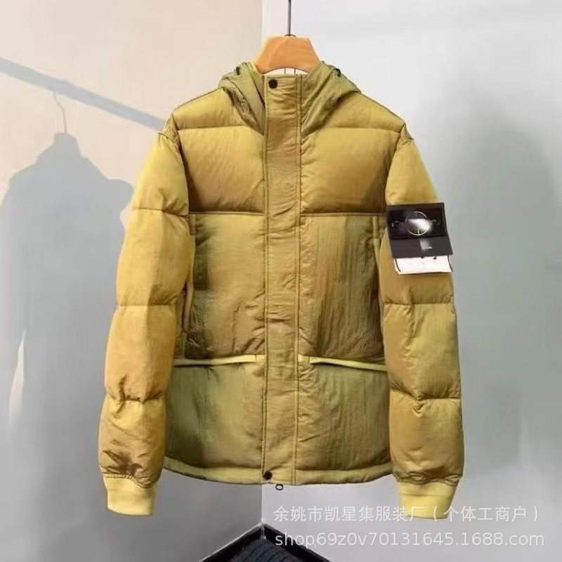 轻奢男冬季罗盘石头家加厚棉服男拉链宽松百搭徽章幽灵罗盘外套潮|undefined