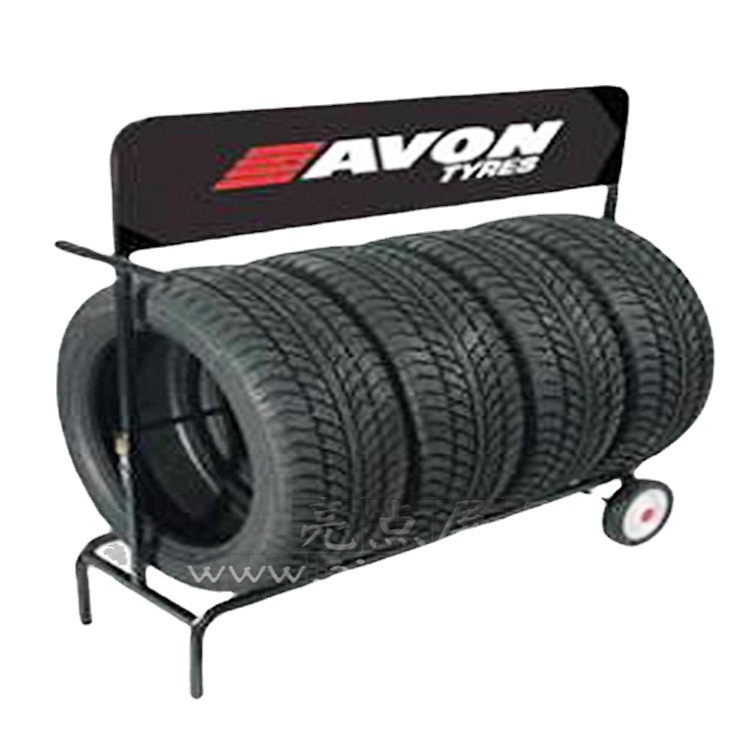 生产销售汽车轮胎展示架 移动商品展示架qc49