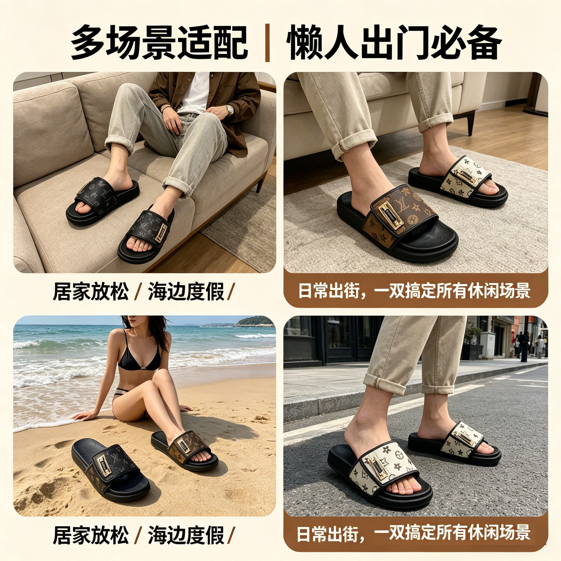 Sandalias de plataforma para mujer, tendencia de moda para hombre, estilo versátil para playa y exteriores, éxito de ventas en verano 2026