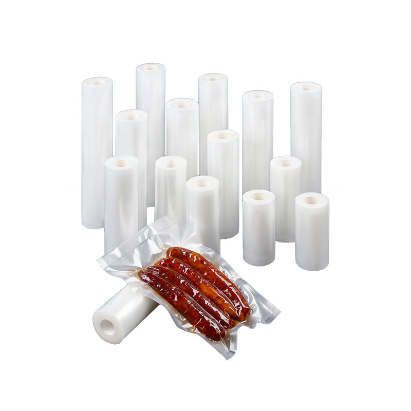 Bolsa de envasado al vacío de alimentos rollo de película compuesto transparente de compresión de aire de vacío bolsa sellada rollo de bolsa de vacío vegetal prefabricado