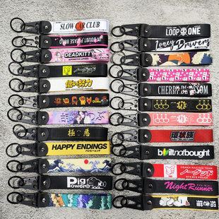 Modified car JDM cultural ring -shaped cat -rich cat DEMO average climbing eagle mouth buckle keychain jewelry pendant