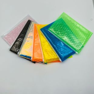 in stock Laser Magic Color PVC Bubble Shockproof Bag Jewelry Toiletries Storage Bag Self-sealing Slide Buckle File Bag