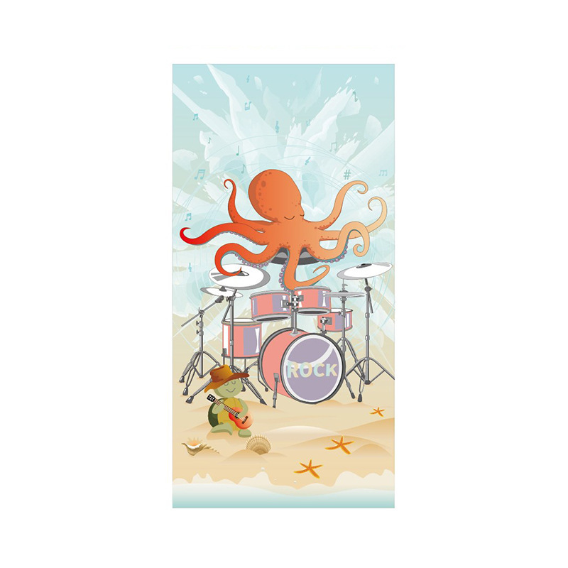 27 문어 드러머 (테리 천, 단면 인쇄)