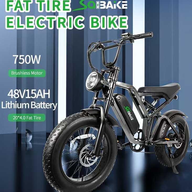 La fábrica de origen, el almacén en el extranjero, una pieza, un neumático gordo de 20 pulgadas, bicicleta eléctrica todo en uno en la playa de nieve todoterreno