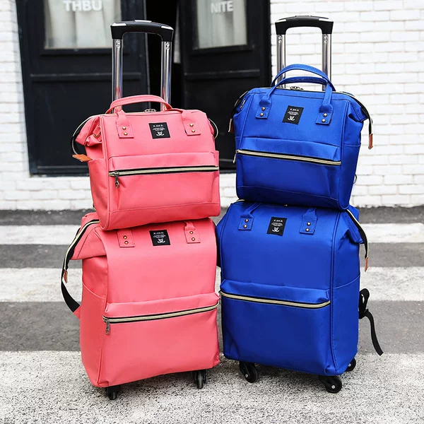 Oxford cloth luggage bag 18 inch mother and son bag fashion shoulder travel bag portable small trolley bag factory direct sales