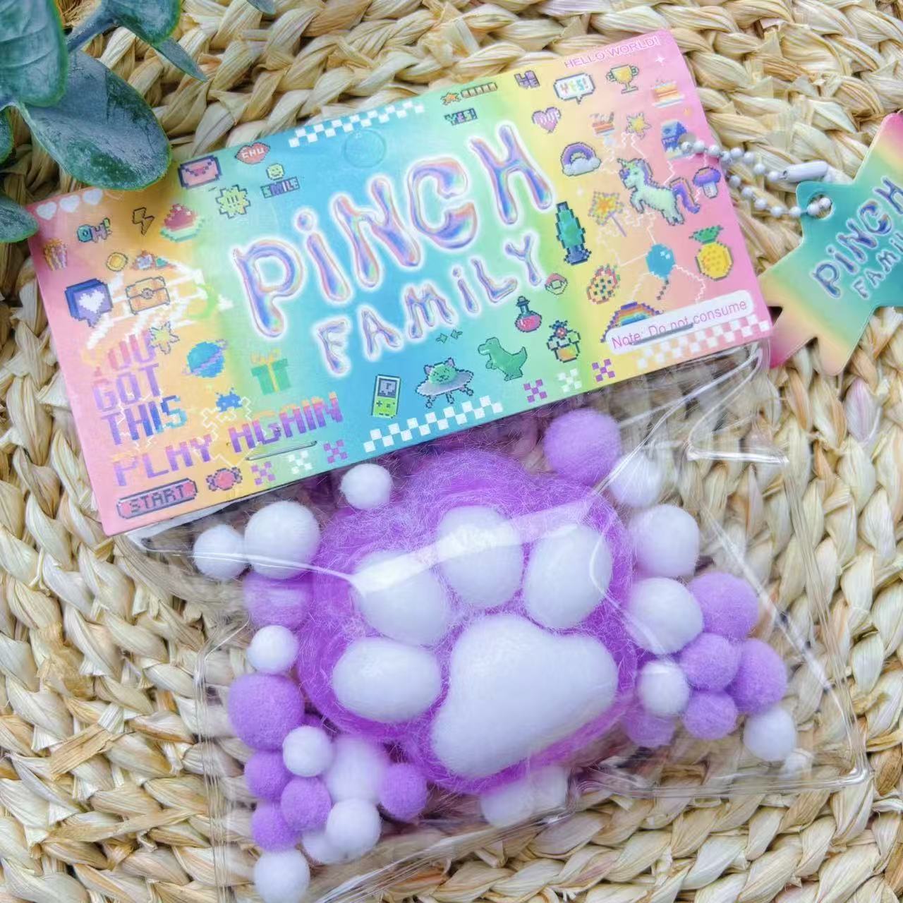 Pata de gato de sal marina Pellizca Le Xiaohongshu El mismo estilo Artezo de descompresión de barro Juguete de garra de gato Garra de gato de cristal Pellizca