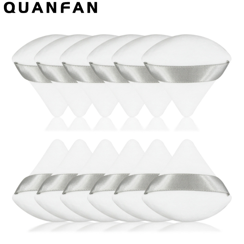 Nuevo triángulo negro soplo de polvo seco en forma de abanico de soplo de maquillaje soplo de polvo de miel mojado y seco herramientas de maquillaje de doble uso transfronterizo exclusivo