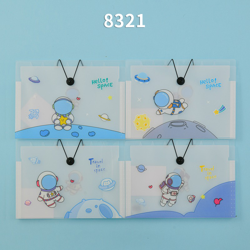 Carpeta de órgano de patrón 8 bolsas de almacenamiento a4 estudiantes de gran capacidad de carpeta de papel de prueba multicapa de clasificación de datos en el viento image 12
