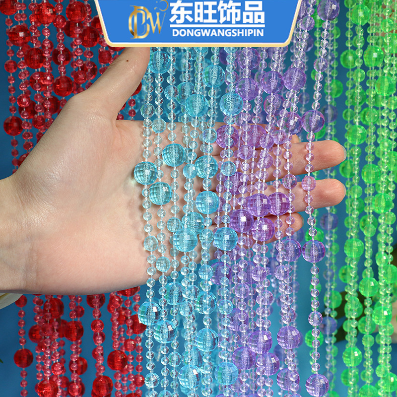 Wedding Decoration Chain Transparent Globe Bead Chain Colorful String Curtain DIY Handmade Door Curtain Bead Curtain Partition Material Wedding Decoration Chain Transparent Globe Bead Chain Colorful String Curtain DIY Handmade Door Curtain Bead Curtain Partition Material