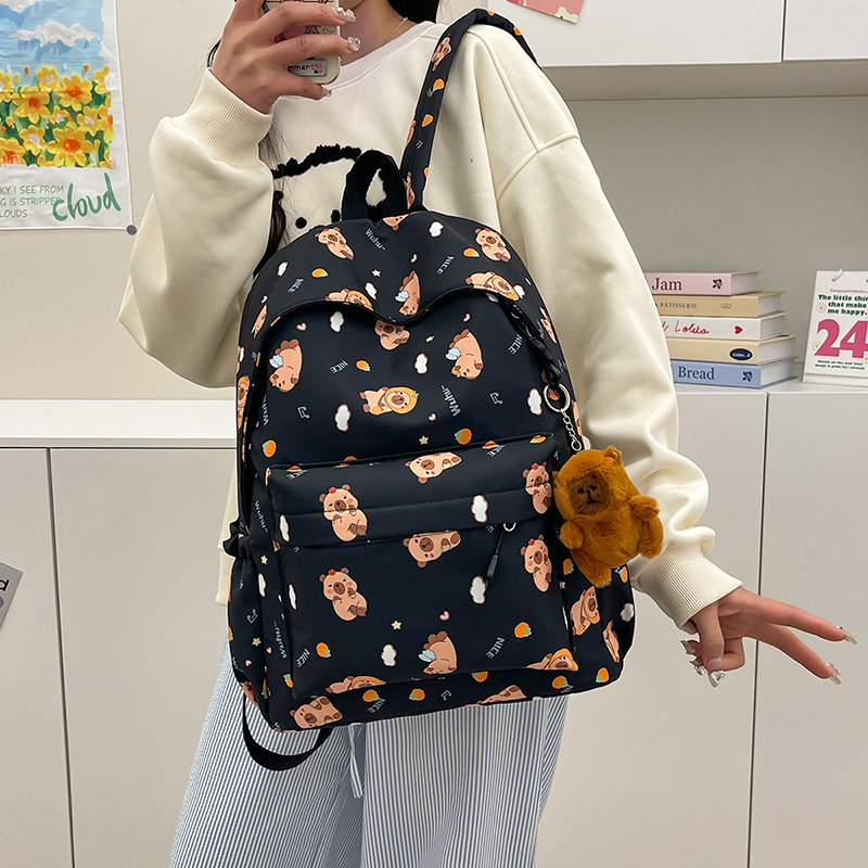 Nueva impresión de dibujos animados mochila infantil ocio versátil mochila de estudiantes de primaria y secundaria de gran capacidad mochila de estudiantes de secundaria