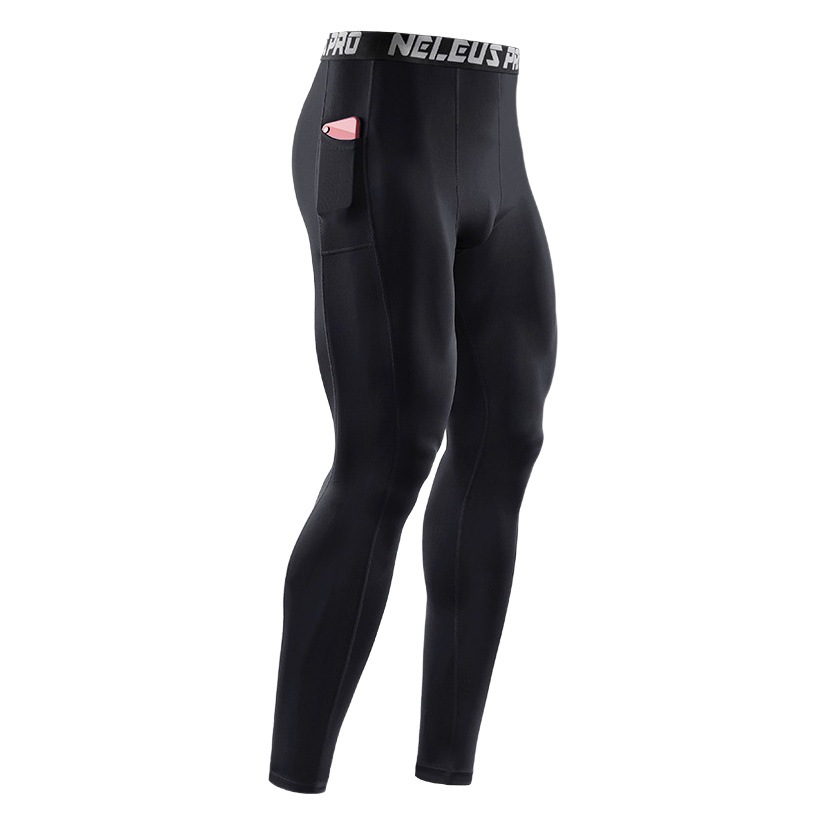 Pantalones Ajustados Deportivos para Hombre B6069 Mezcla de Fibra Sintética Secado rápido Alta elasticidad para Gimnasio image 1